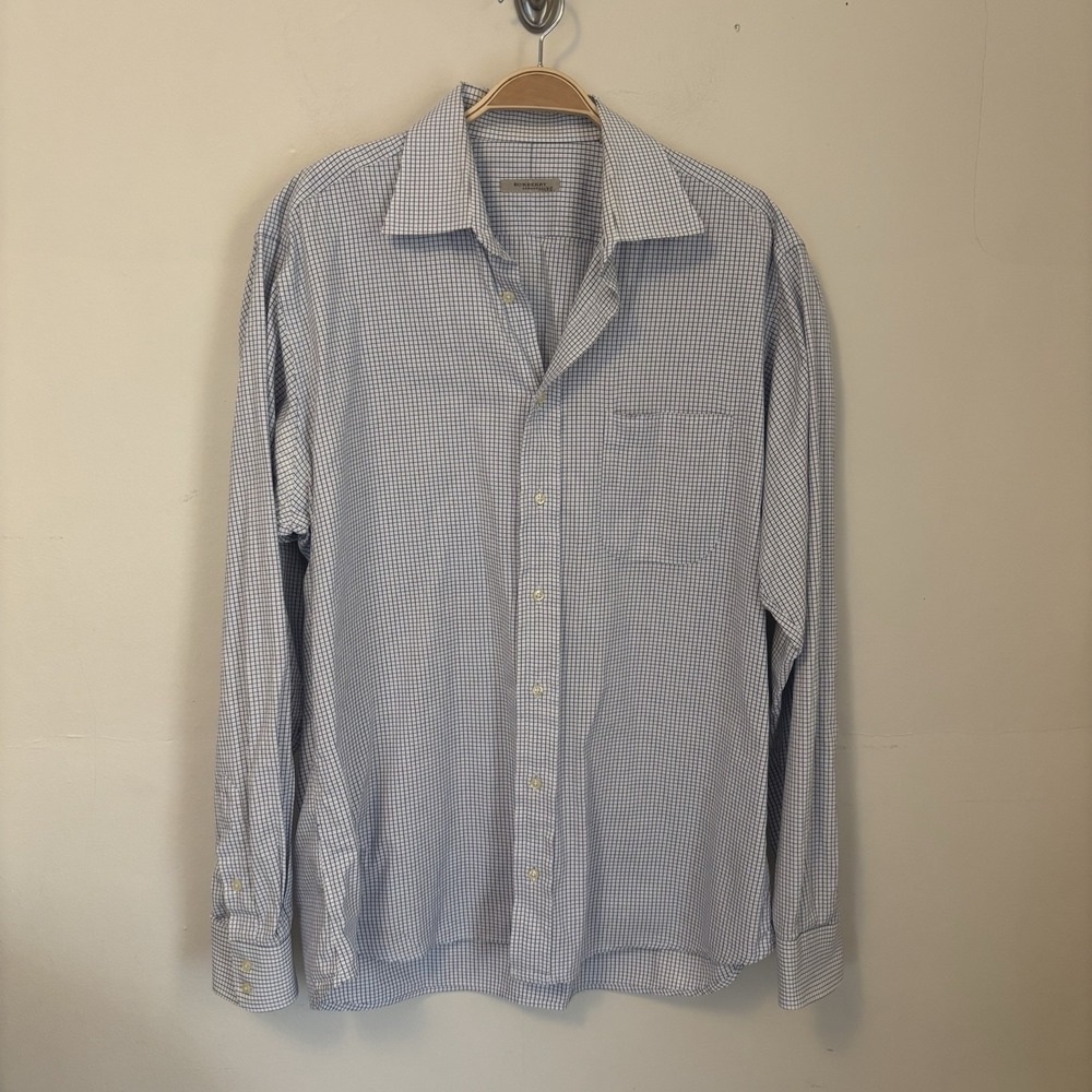 Burberry London Men's Plaid Button Down Long Sleeve Dress Shirt L - DESC‎